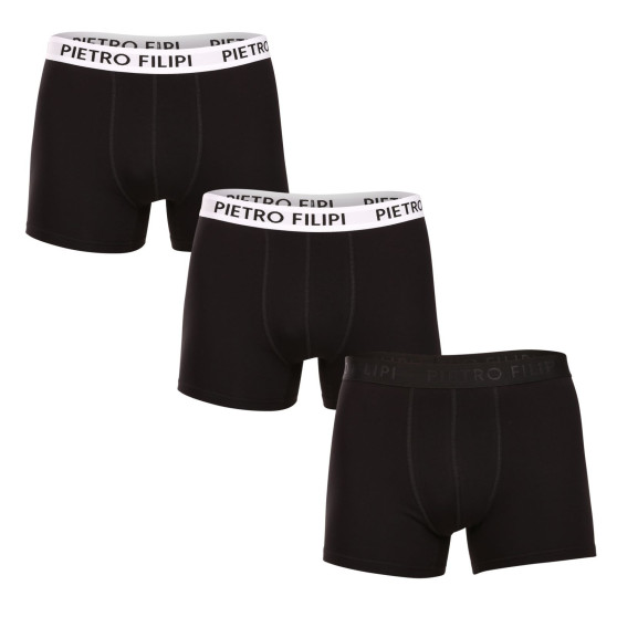 3PACK Boxershorts til mænd Pietro Filipi sort (3BCL007)