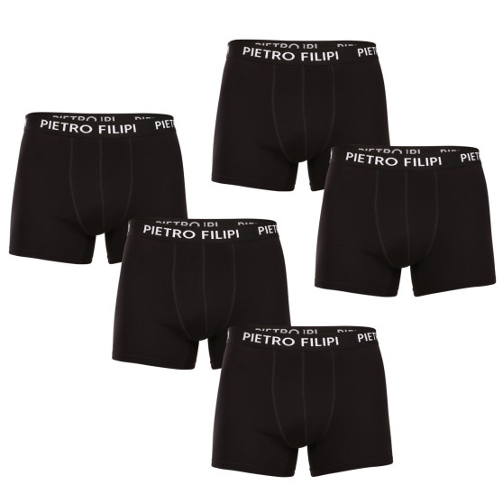 5PACK Boxershorts til mænd Pietro Filipi sort (5BCL002)