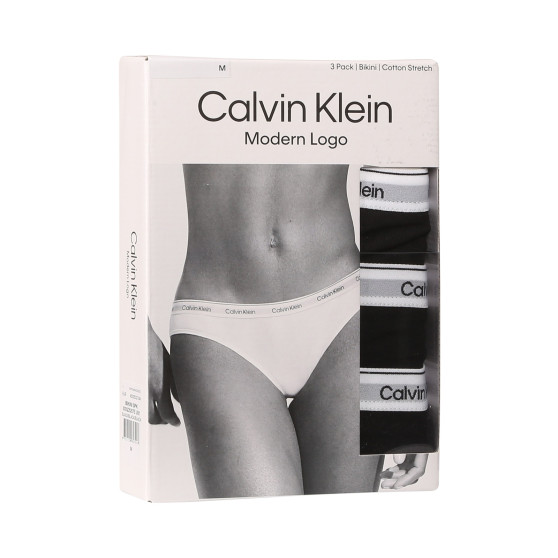 3PACK Dametrusser Calvin Klein sort (QD5207E-UB1)