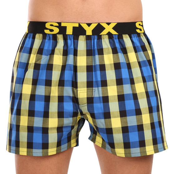 3PACK Boxershorts til mænd Styx sport elastik flerfarvet (3B103739)