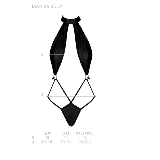 Body til kvinder Passion sort (Jannies body)