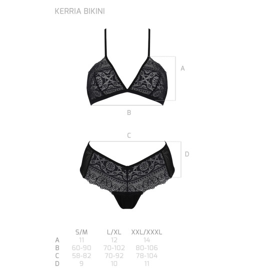 Damesæt Passion sort (Kerria bikini)