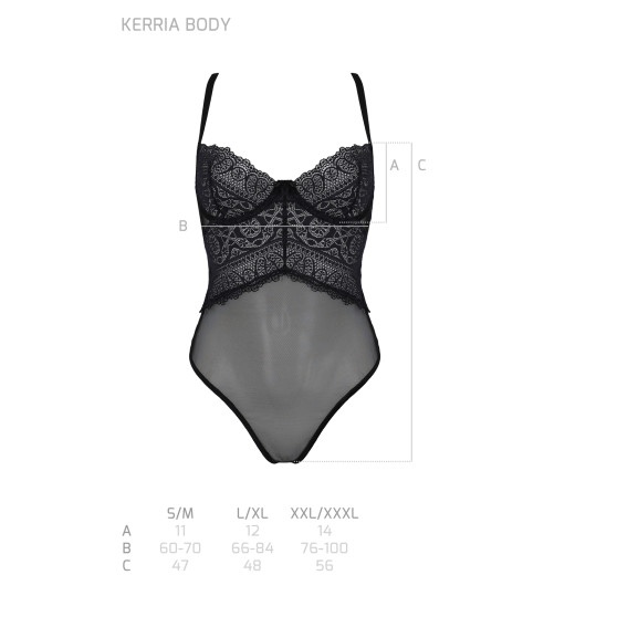 Body til kvinder Passion sort (Kerria body)