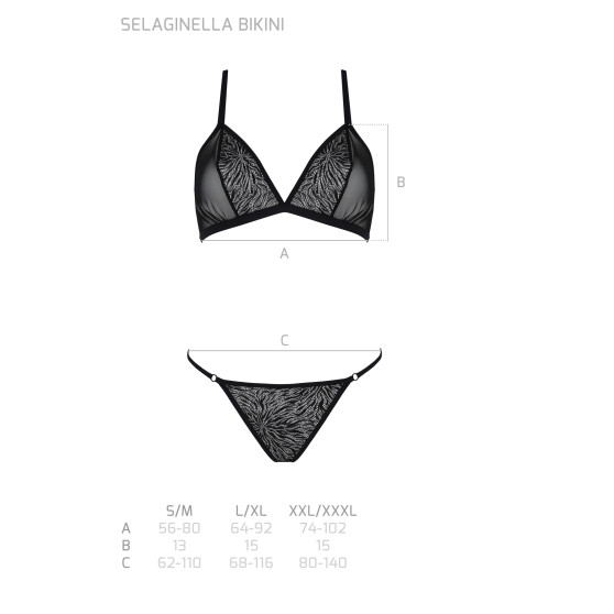 Damesæt Passion sort (Selaginella bikini)