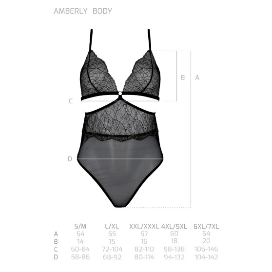 Body til kvinder Passion sort (Amberly body)