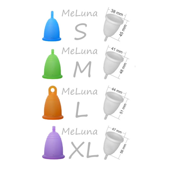 Menstruationskop Me Luna Classic S med stilk lilla (MELU039)