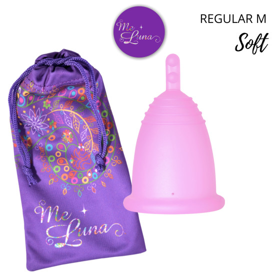 Menstruationskop Me Luna Soft M med stilk pink (MELU019)