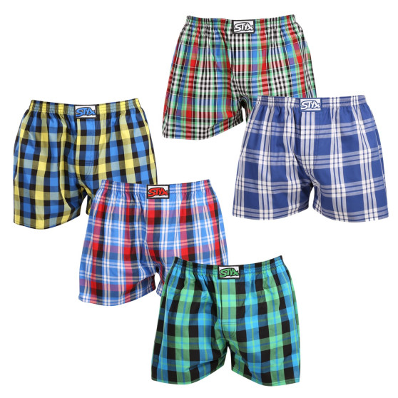 5PACK Boxershorts til mænd Styx classic elastic flerfarvet (5A103640)