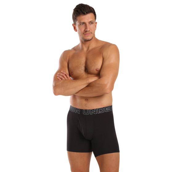 3PACK Boxershorts til mænd Under Armour sort (1383889 001)