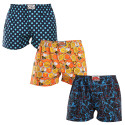 3PACK Boxershorts til mænd Styx art klassisk gummi overstørrelse flerfarvet (3E16134)