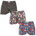 3PACK Boxershorts til mænd Styx art klassisk gummi overstørrelse flerfarvet (3E11860)