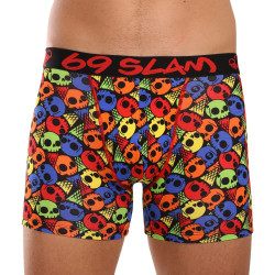 69SLAM Boxershorts til mænd med pasform i bambus SKULL CONE (MPBSKC-BB)