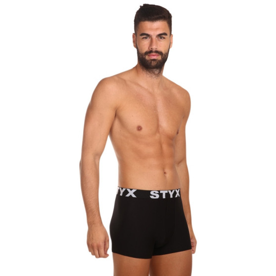 5PACK Boxershorts til mænd Styx sport gummi sort (5G9601)