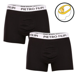 2PACK Pietro Filipi Boxershorts til mænd, boldholder, sort (2BCL003)