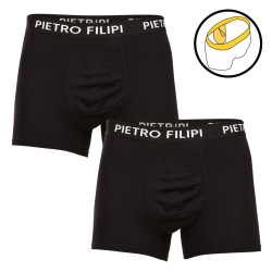 2PACK Pietro Filipi Boxershorts til mænd, boldholder, sort (2BCL002)