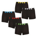 5PACK Boxershorts til mænd Styx sport gummi sort (5G9601)