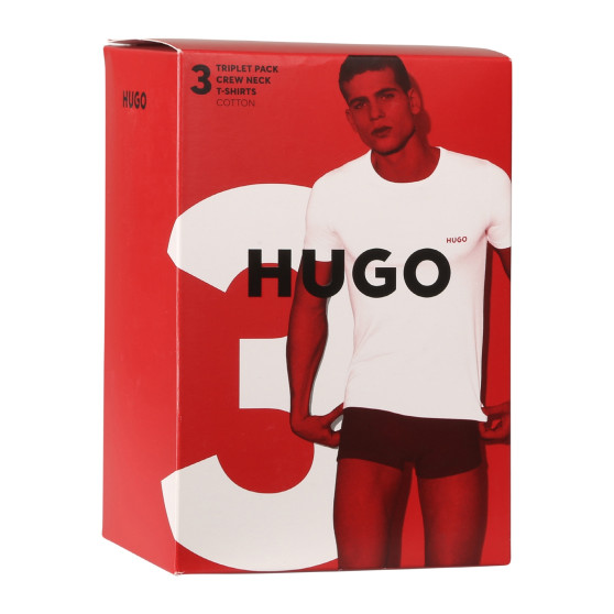 3PACK t-shirt til mænd HUGO sort (50480088 965)