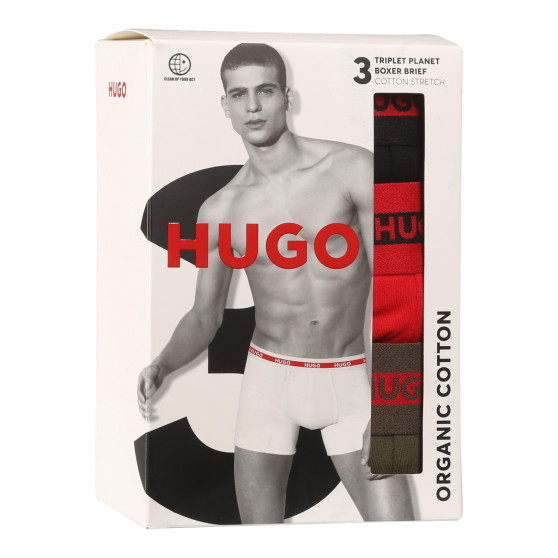 3PACK Boxershorts til mænd HUGO flerfarvet (50496723 003)