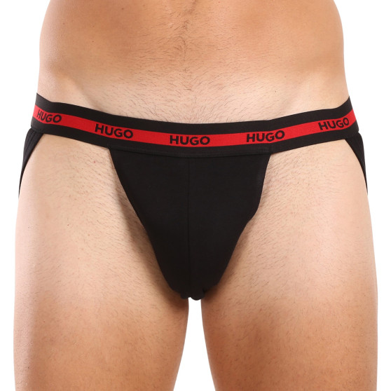 3PACK Jockstraps til mænd HUGO sort (50517882 001)