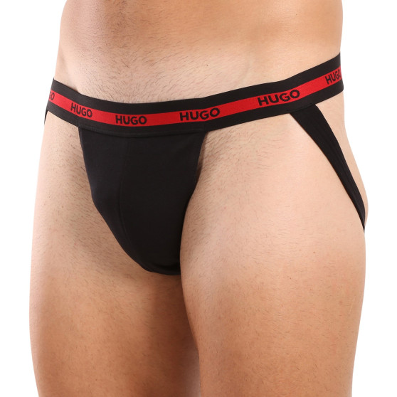 3PACK Jockstraps til mænd HUGO sort (50517882 001)