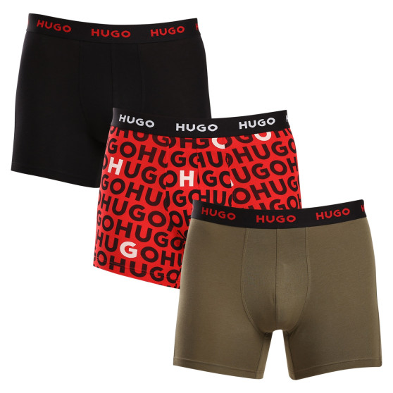 3PACK Boxershorts til mænd HUGO flerfarvet (50517887 978)