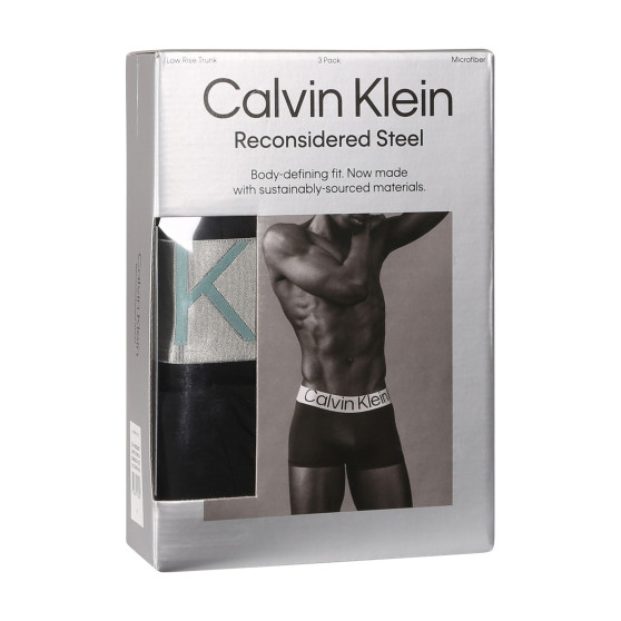 3PACK Boxershorts til mænd Calvin Klein sort (NB3074A-QTE)