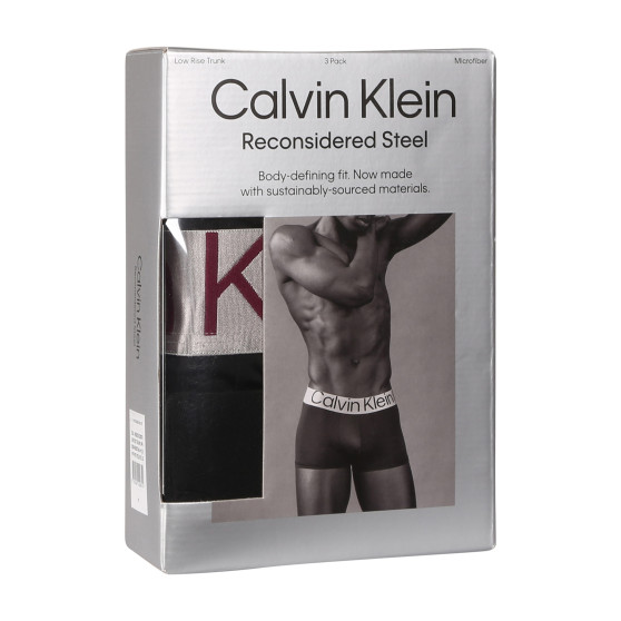 3PACK Boxershorts til mænd Calvin Klein sort (NB3074A-MJ3)