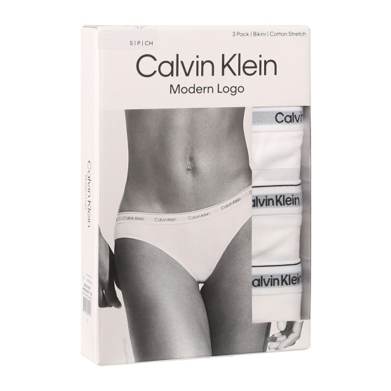 3PACK Dametrusser Calvin Klein hvid (QD5207E-100)