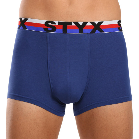 3PACK Styx Boxershorts til mænd sportselastik mørkeblå tricolour (3G1968)