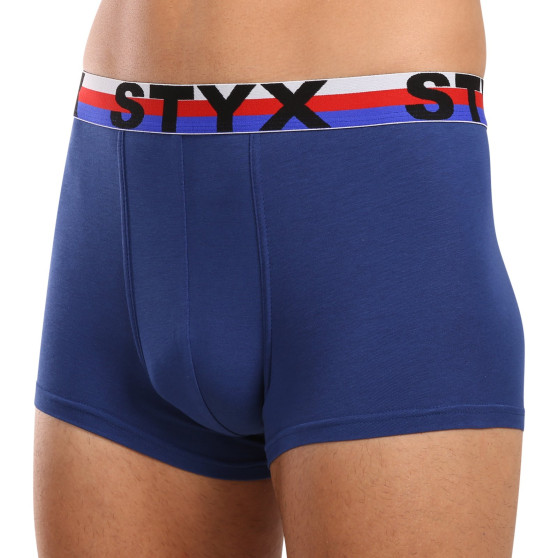 3PACK Styx Boxershorts til mænd sportselastik mørkeblå tricolour (3G1968)