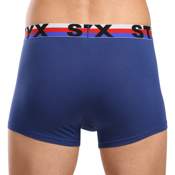 3PACK Styx Boxershorts til mænd sportselastik mørkeblå tricolour (3G1968)