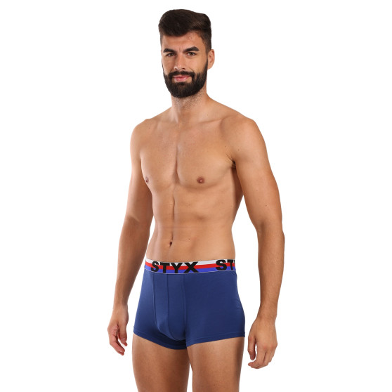 3PACK Styx Boxershorts til mænd sportselastik mørkeblå tricolour (3G1968)