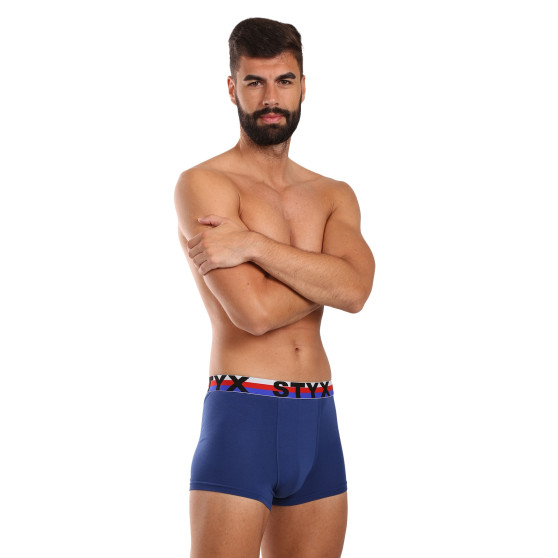 3PACK Styx Boxershorts til mænd sportselastik mørkeblå tricolour (3G1968)