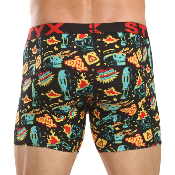 Styx Boxershorts til mænd, lange kunstsportsshorts, gummibukser (UN1458)