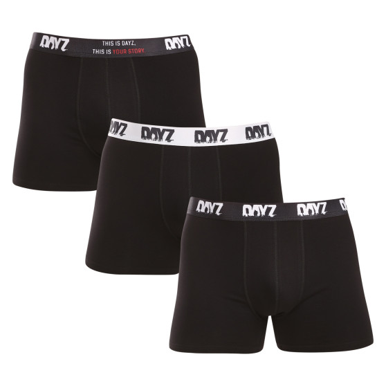 3PACK Boxershorts til mænd DAYZ sort (DZ001)