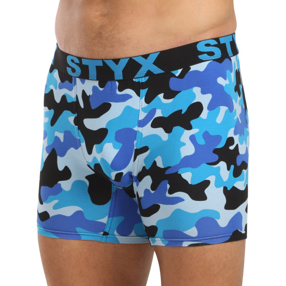 3PACK Boxershorts til mænd Styx lang kunst sport gummi flerfarvet (3UN15780)