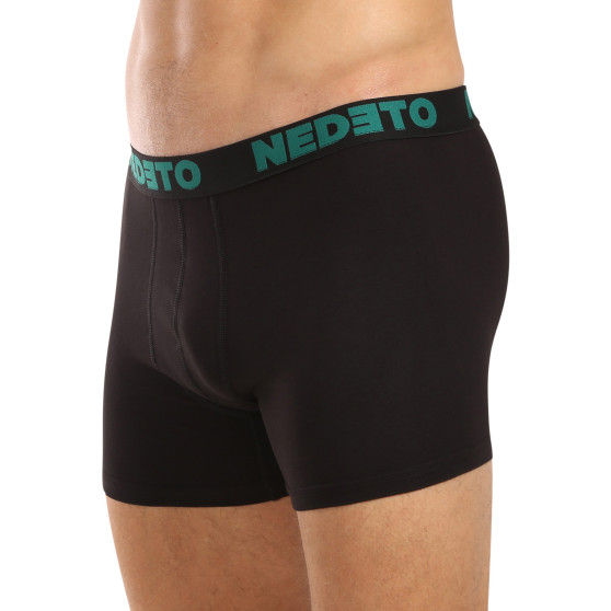 3PACK Boxershorts til mænd Nedeto sort (3NB003b)