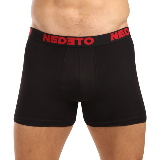 3PACK Boxershorts til mænd Nedeto sort (3NB003b)