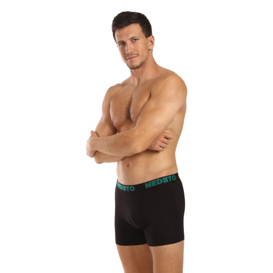 3PACK Boxershorts til mænd Nedeto sort (3NB003b)