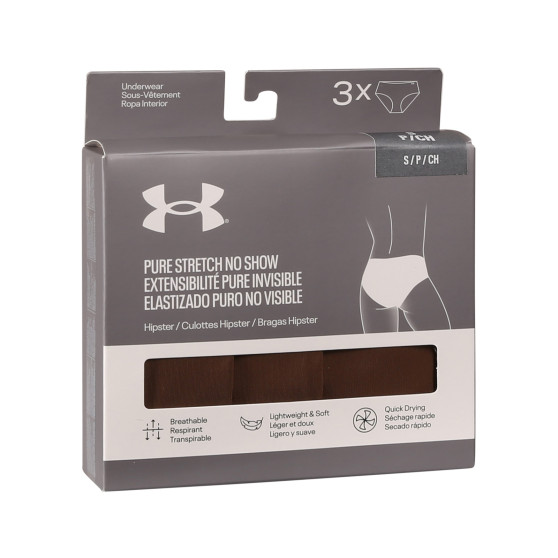 3PACK Dametrusser Under Armour brun (1383895 625)