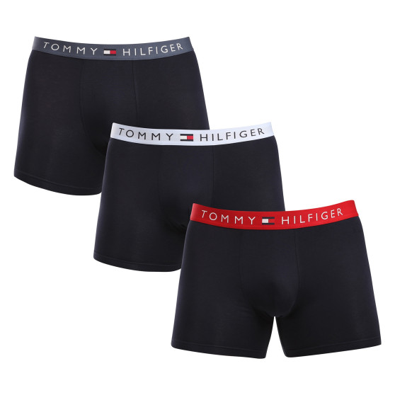 3PACK Boxershorts til mænd Tommy Hilfiger mørkeblå (UM0UM03431 0R1)