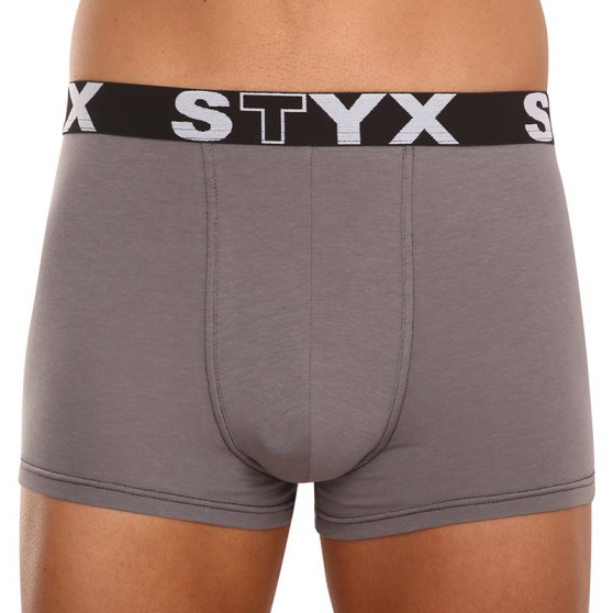 3PACK Boxershorts til mænd Styx sport gummi overstørrelse mørkegrå (R10636363)