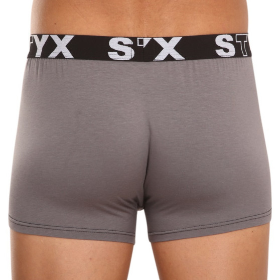 3PACK Boxershorts til mænd Styx sport gummi overstørrelse mørkegrå (R10636363)