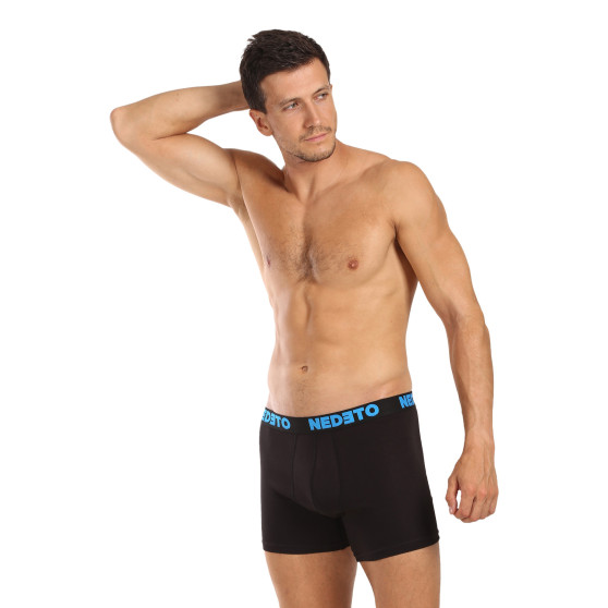 10PACK Boxershorts til mænd Nedeto sort (10NB004b)