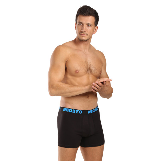 10PACK Boxershorts til mænd Nedeto sort (10NB004b)