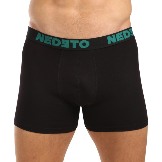 10PACK Boxershorts til mænd Nedeto sort (10NB004b)