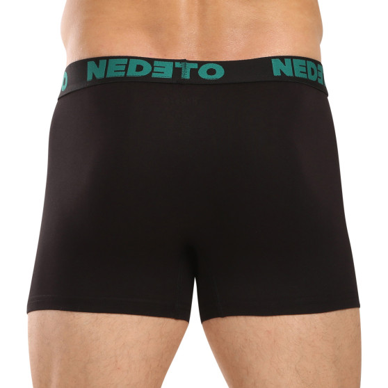 10PACK Boxershorts til mænd Nedeto sort (10NB004b)