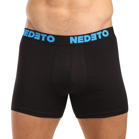 10PACK Boxershorts til mænd Nedeto sort (10NB004b)