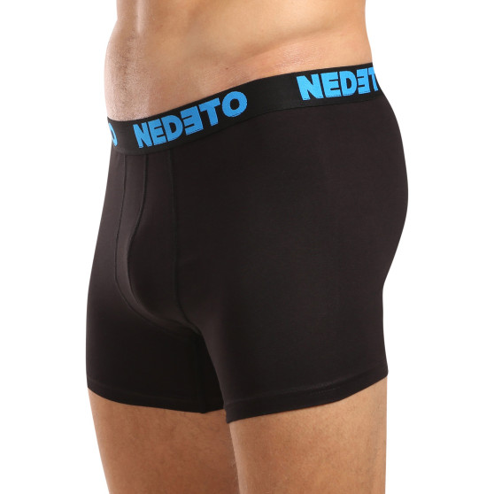 10PACK Boxershorts til mænd Nedeto sort (10NB004b)