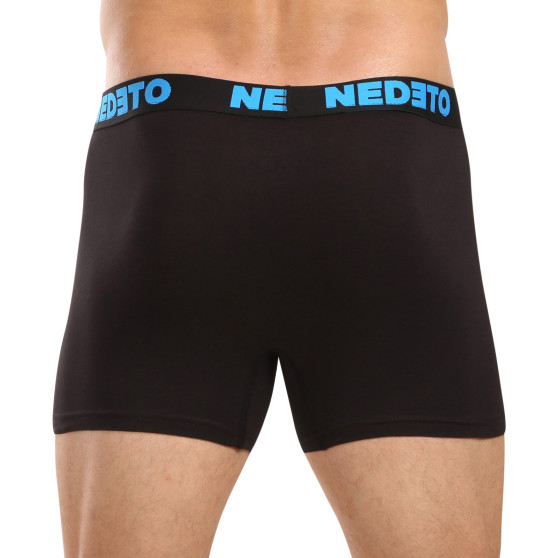 10PACK Boxershorts til mænd Nedeto sort (10NB004b)